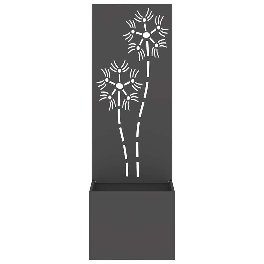 Garden Privacy Screen Black 50 x 32 x 150 cm Cold-rolled steel