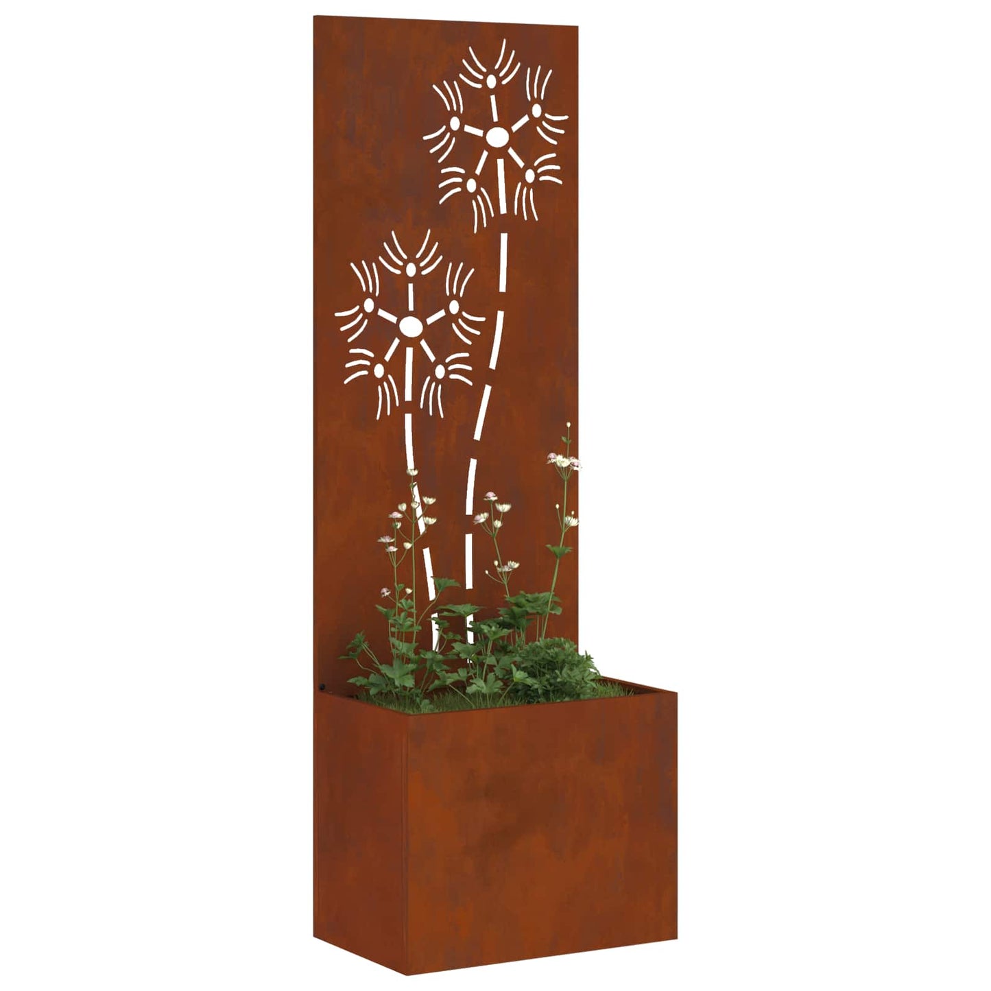 Garden Privacy Screen Rusty 50 x 32 x 150 cm Weathering steel