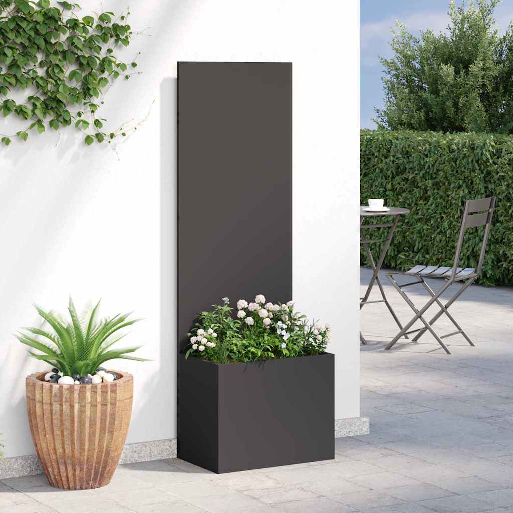 Garden Privacy Screen Black 50 x 150 cm Cold-rolled steel