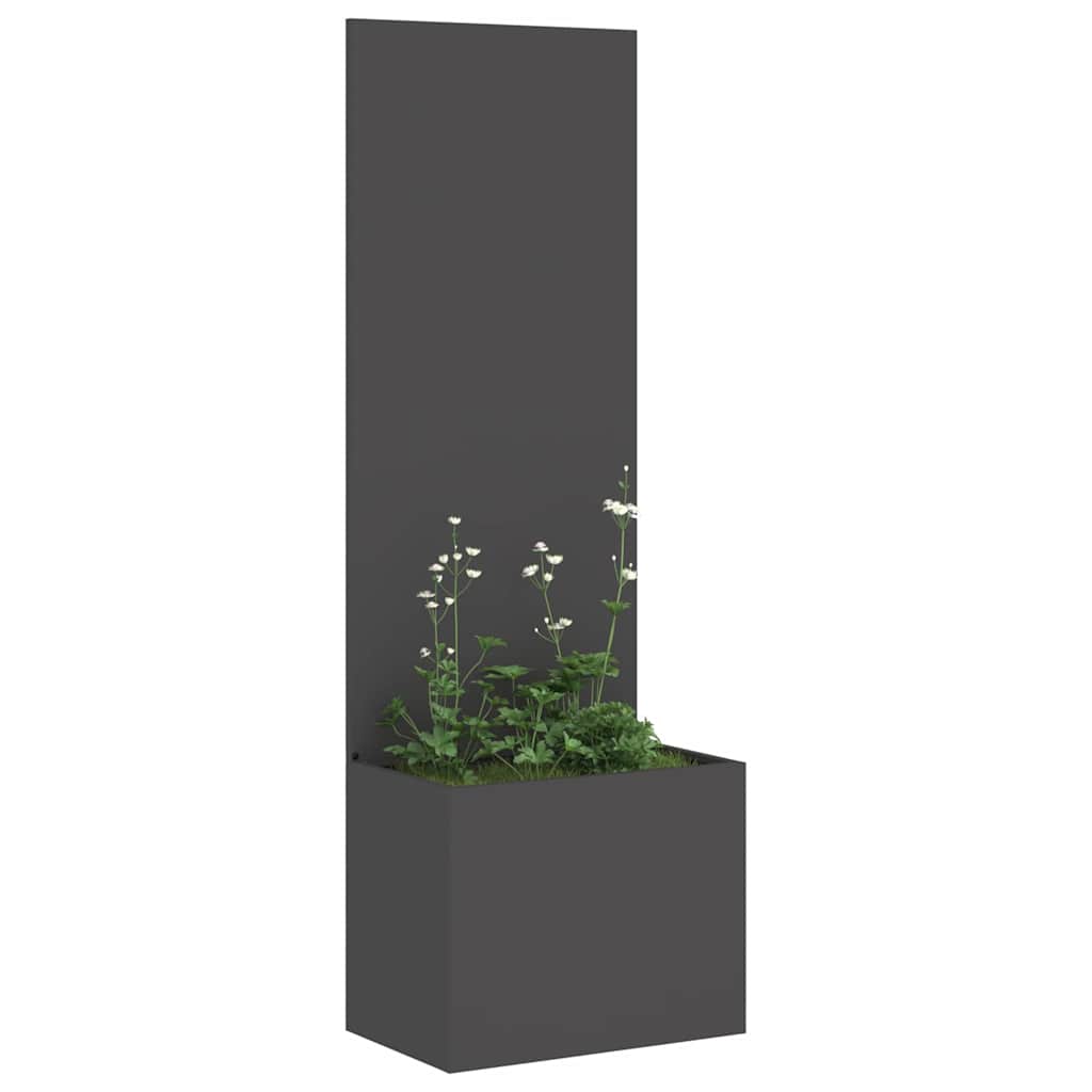 Garden Privacy Screen Black 50 x 150 cm Cold-rolled steel