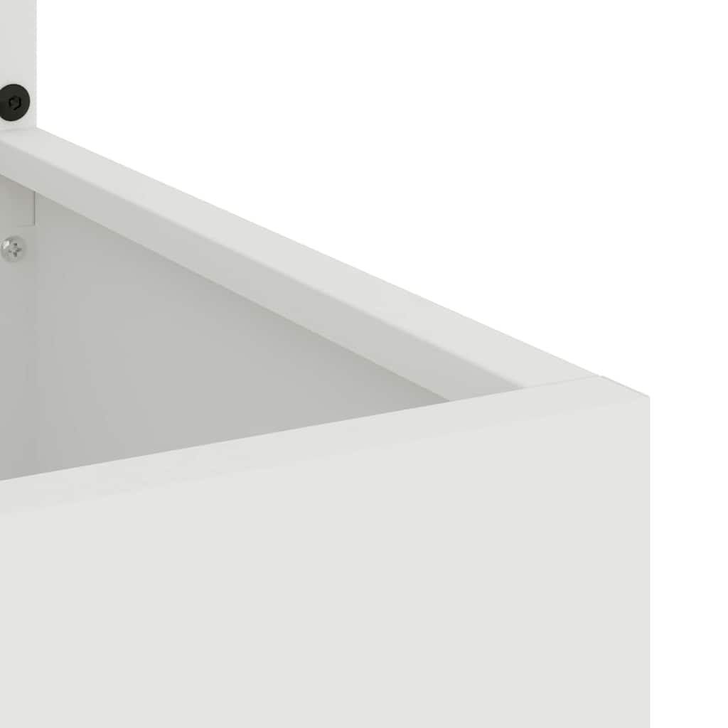 Garden Privacy Screen White 50 x 32 x 150 cm Cold-rolled steel