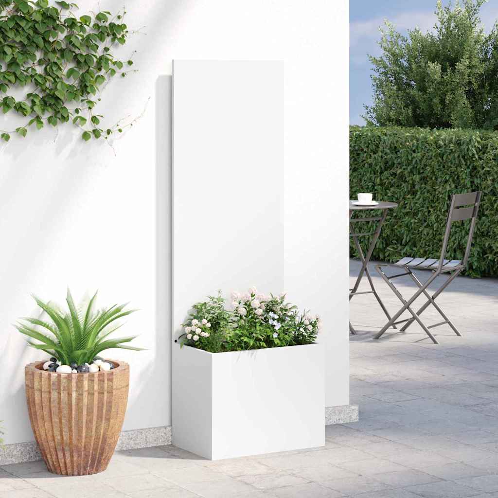 Garden Privacy Screen White 50 x 32 x 150 cm Cold-rolled steel
