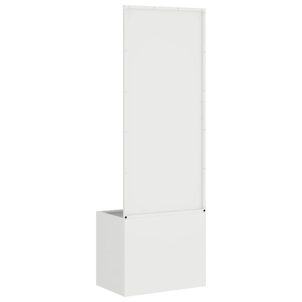 Garden Privacy Screen White 50 x 32 x 150 cm Cold-rolled steel
