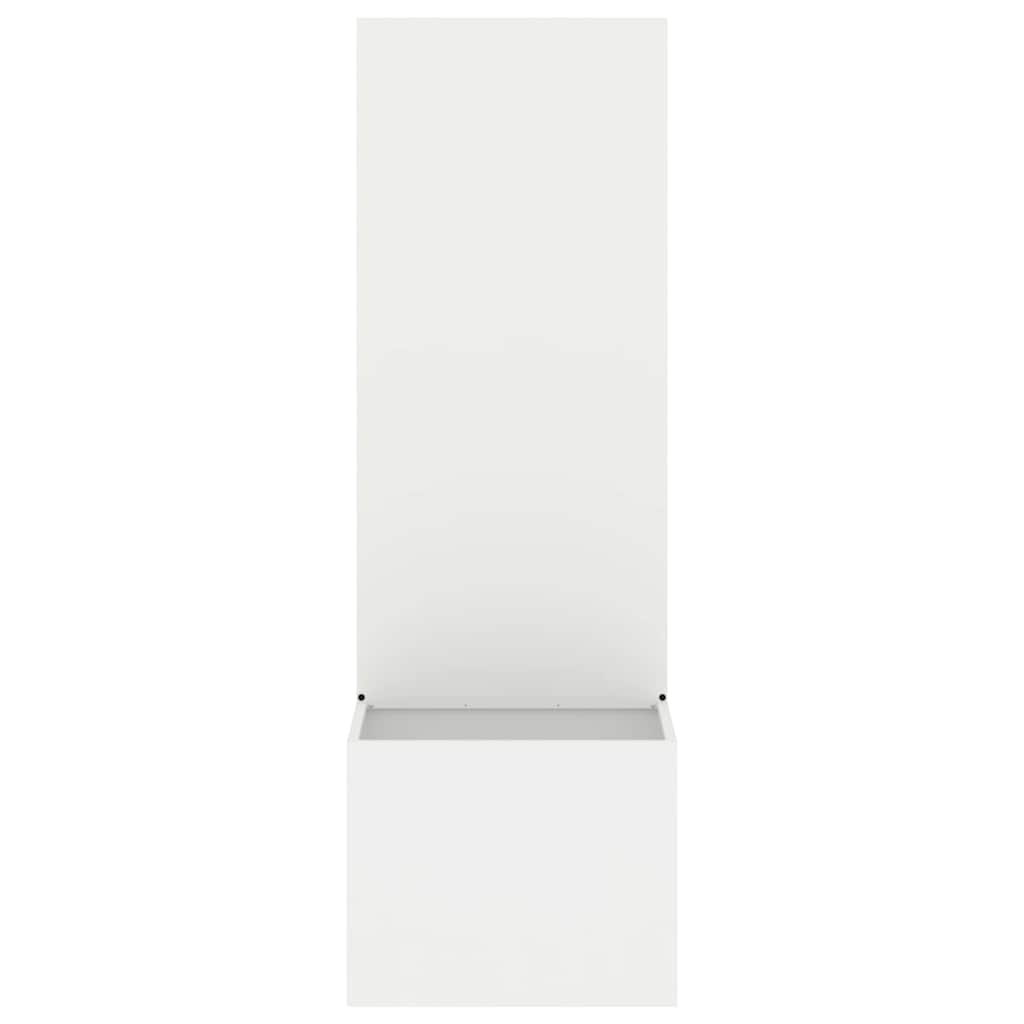 Garden Privacy Screen White 50 x 32 x 150 cm Cold-rolled steel