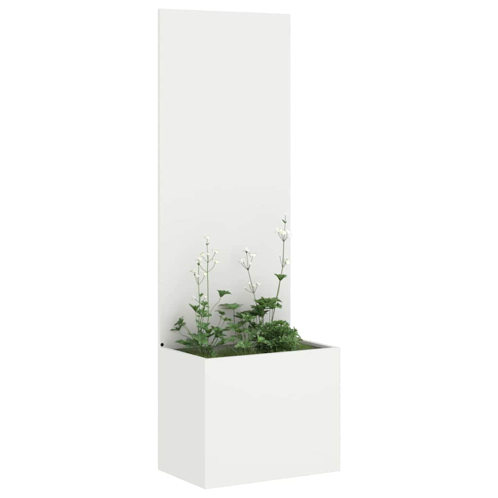 Garden Privacy Screen White 50 x 32 x 150 cm Cold-rolled steel