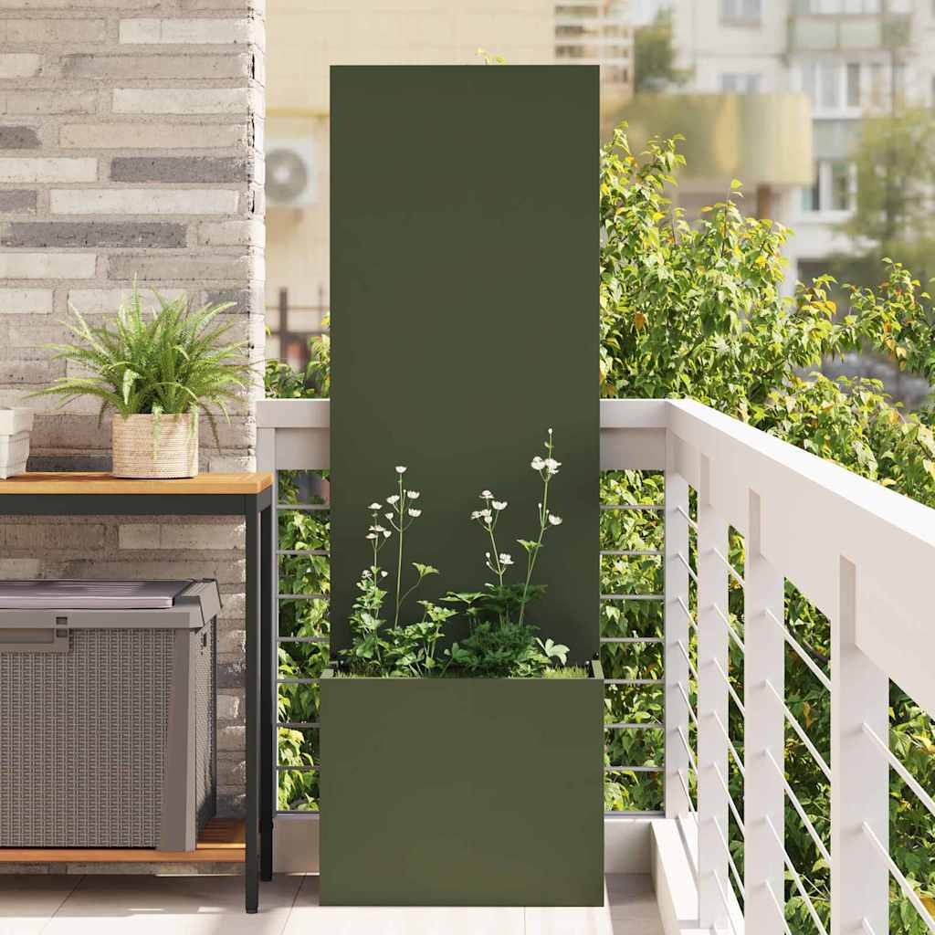 Garden Privacy Screen Olive green 50 x 150 cm Cold-rolled steel