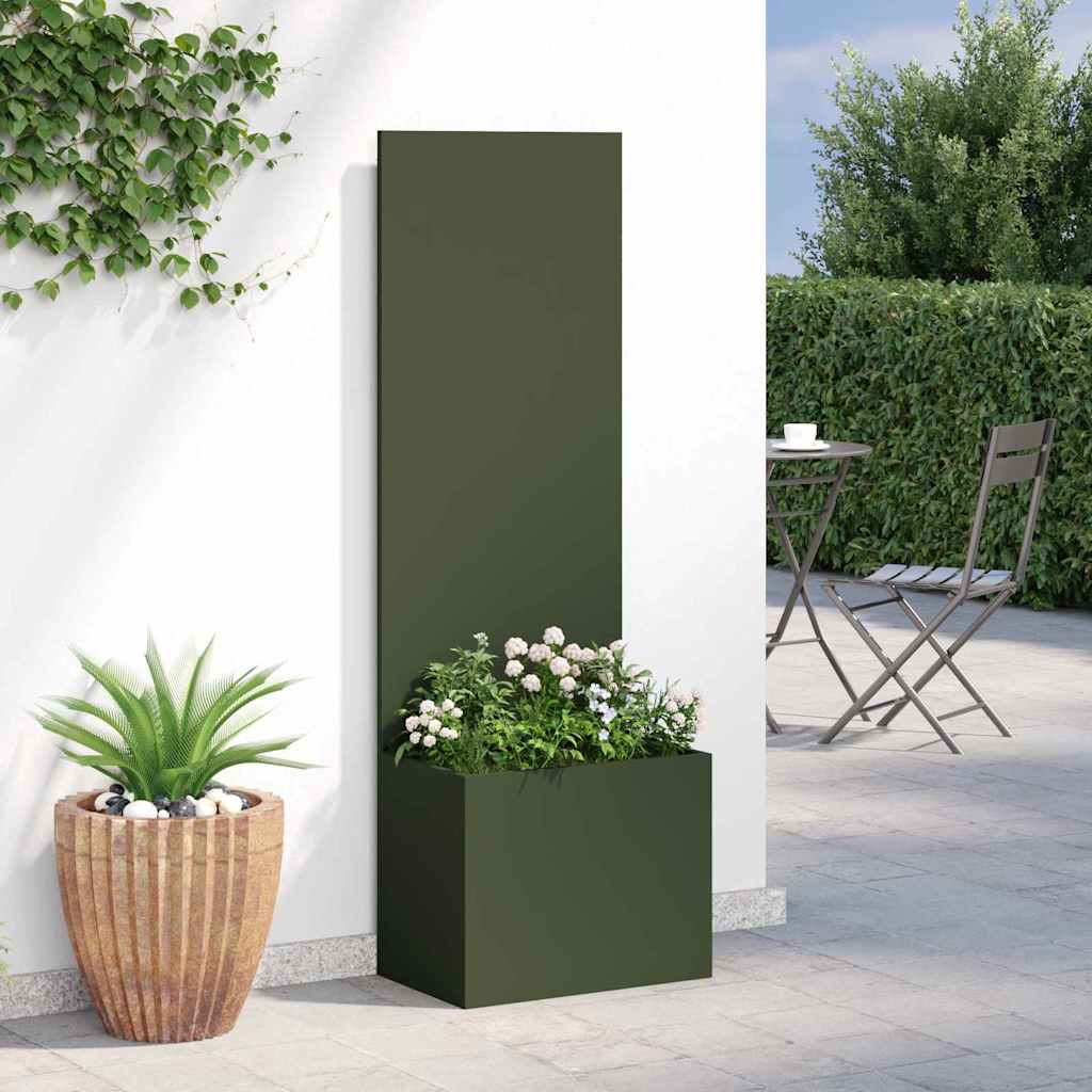 Garden Privacy Screen Olive green 50 x 150 cm Cold-rolled steel