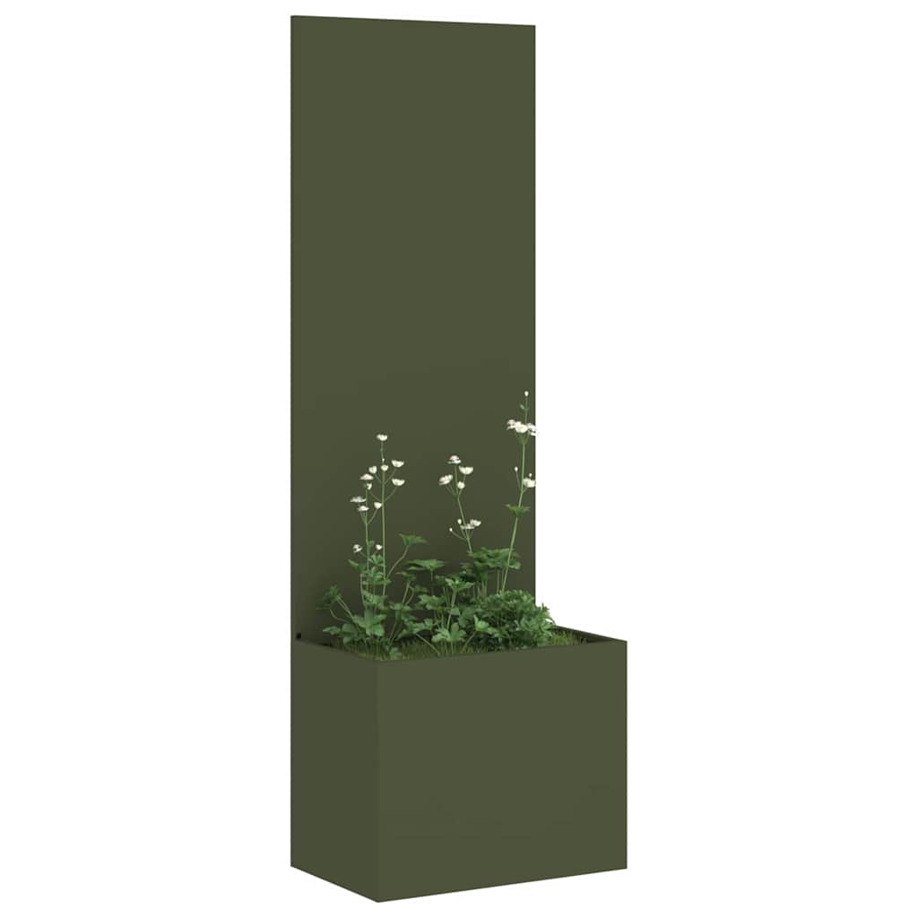 Garden Privacy Screen Olive green 50 x 150 cm Cold-rolled steel