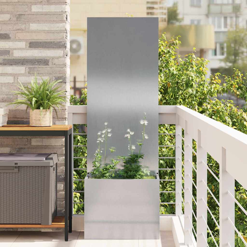 Garden Privacy Screen Sliver 50 x 32 x 150 cm Stainless steel