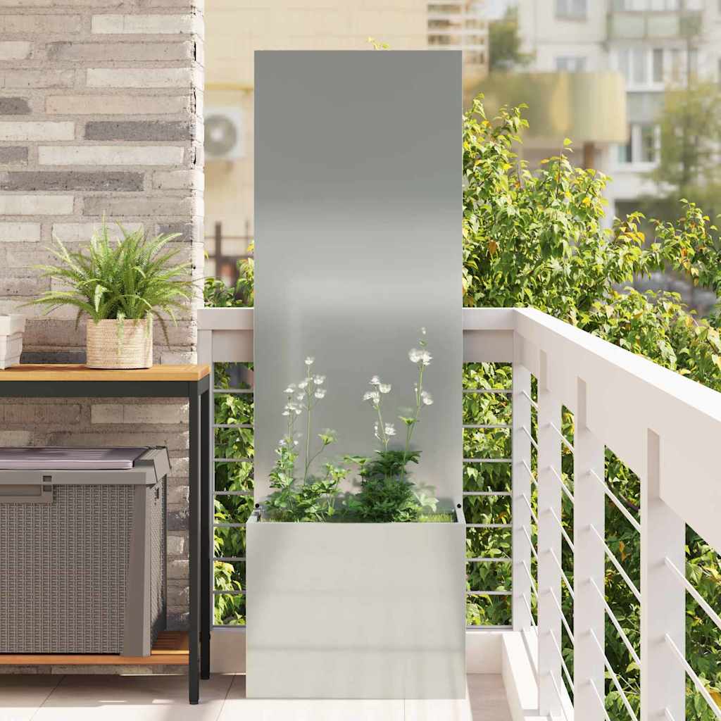 Garden Privacy Screen Silver 50 x 32 x 150 cm Galvanised steel
