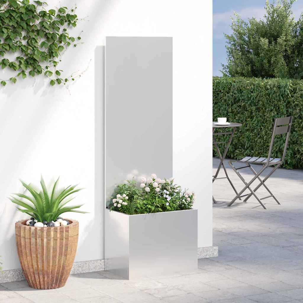 Garden Privacy Screen Silver 50 x 32 x 150 cm Galvanised steel