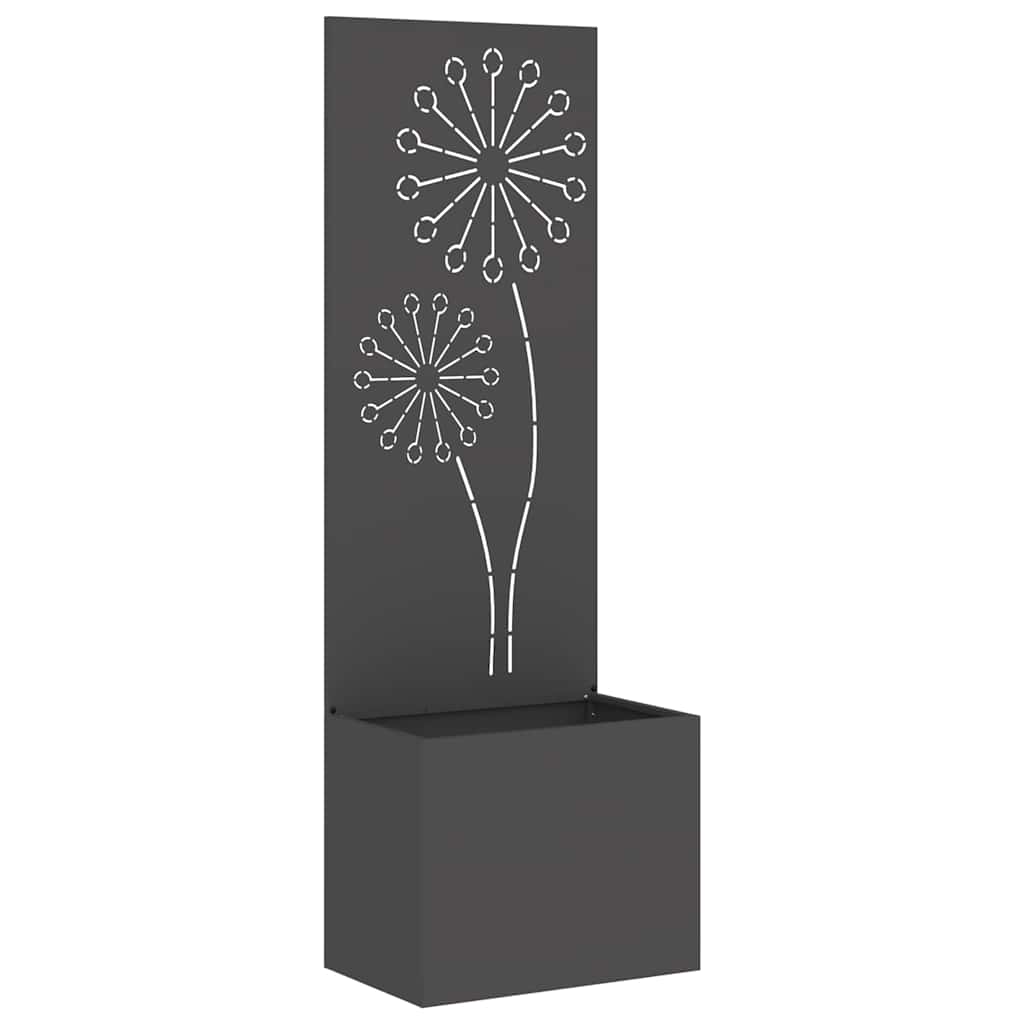 Garden Privacy Screen Black 50 x 150 cm Cold-rolled steel