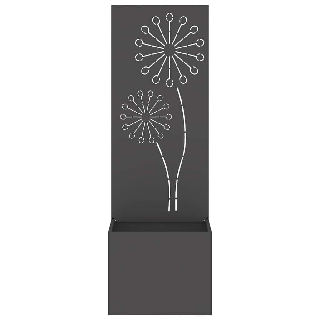Garden Privacy Screen Black 50 x 150 cm Cold-rolled steel