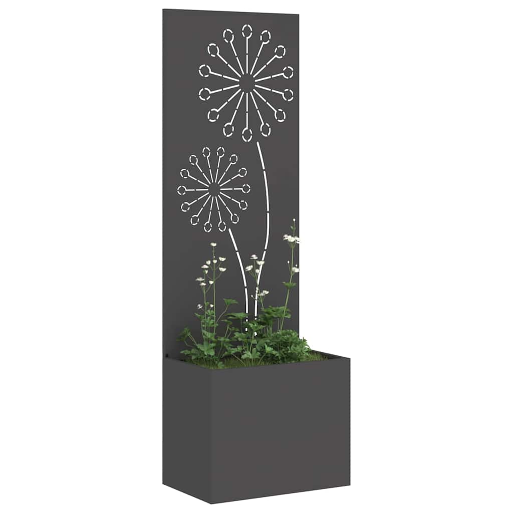 Garden Privacy Screen Black 50 x 150 cm Cold-rolled steel