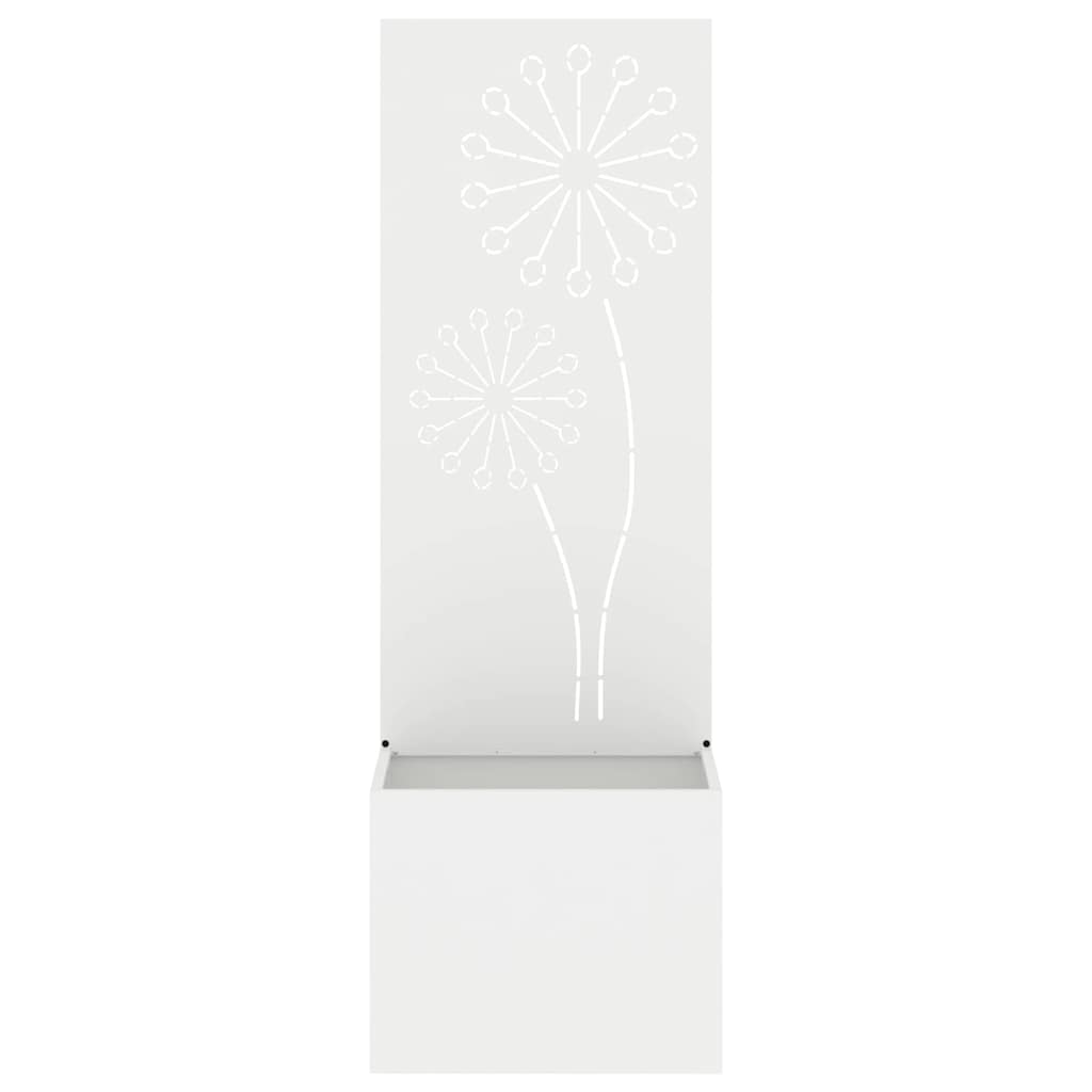 Garden Privacy Screen White 50 x 150 cm Cold-rolled steel