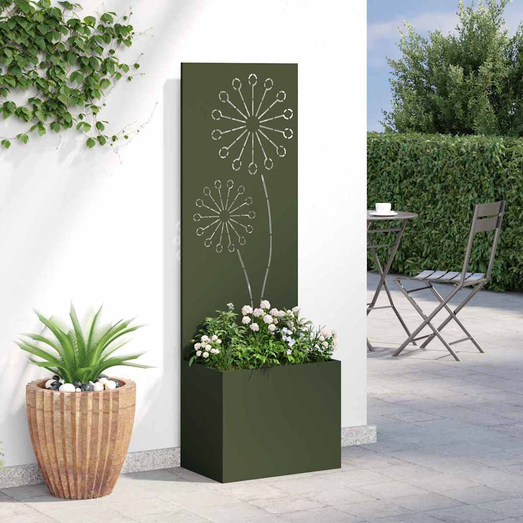 Garden Privacy Screen Olive green 50 x 150 cm Cold-rolled steel