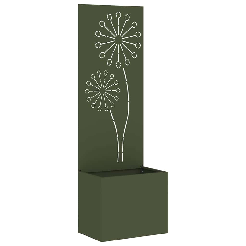Garden Privacy Screen Olive green 50 x 150 cm Cold-rolled steel