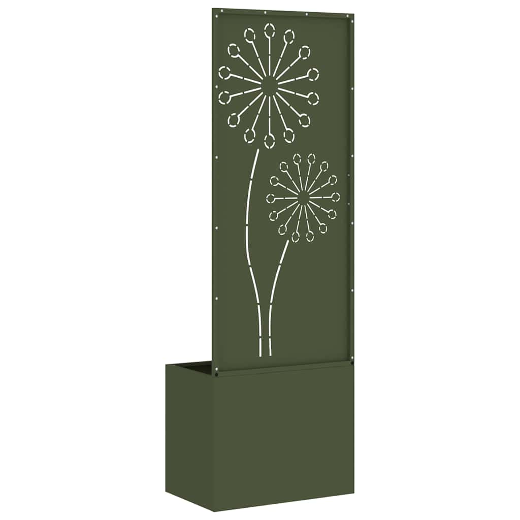 Garden Privacy Screen Olive green 50 x 150 cm Cold-rolled steel