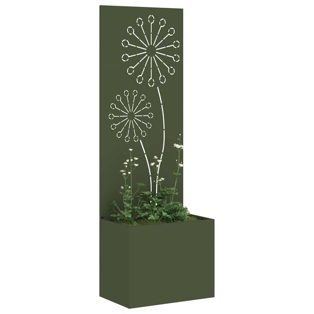 Garden Privacy Screen Olive green 50 x 150 cm Cold-rolled steel