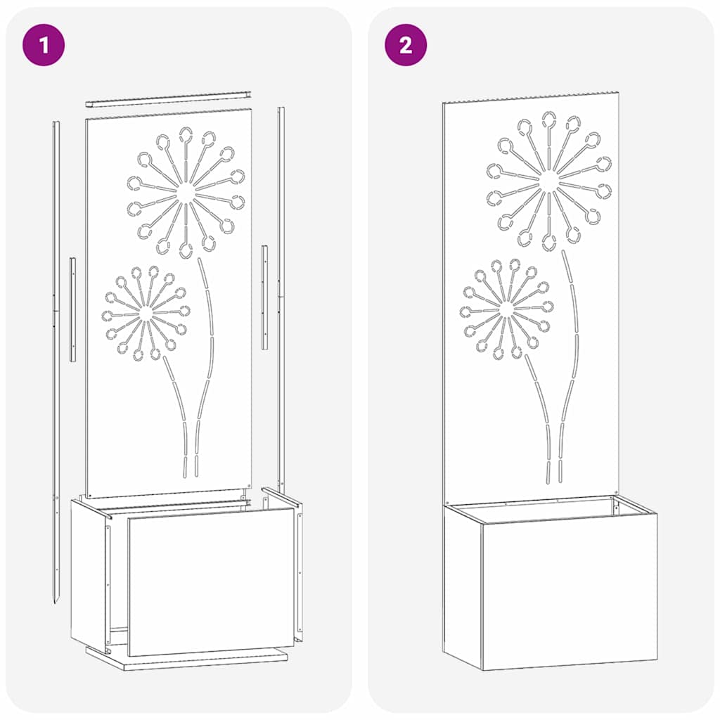 Garden Privacy Screen Sliver 50 x 150 cm Stainless steel