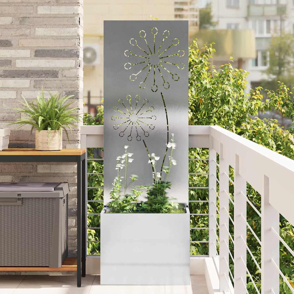 Garden Privacy Screen Sliver 50 x 150 cm Stainless steel