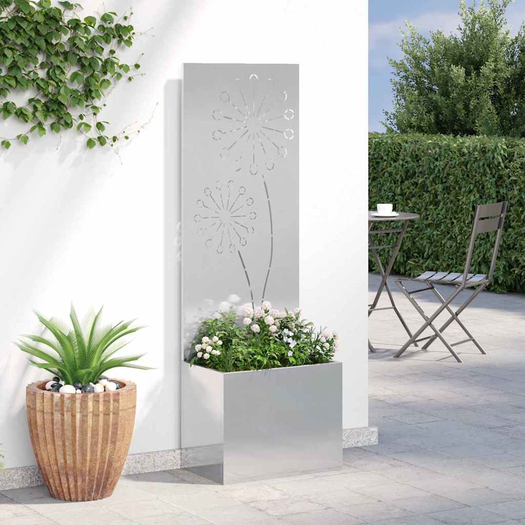 Garden Privacy Screen Sliver 50 x 150 cm Stainless steel