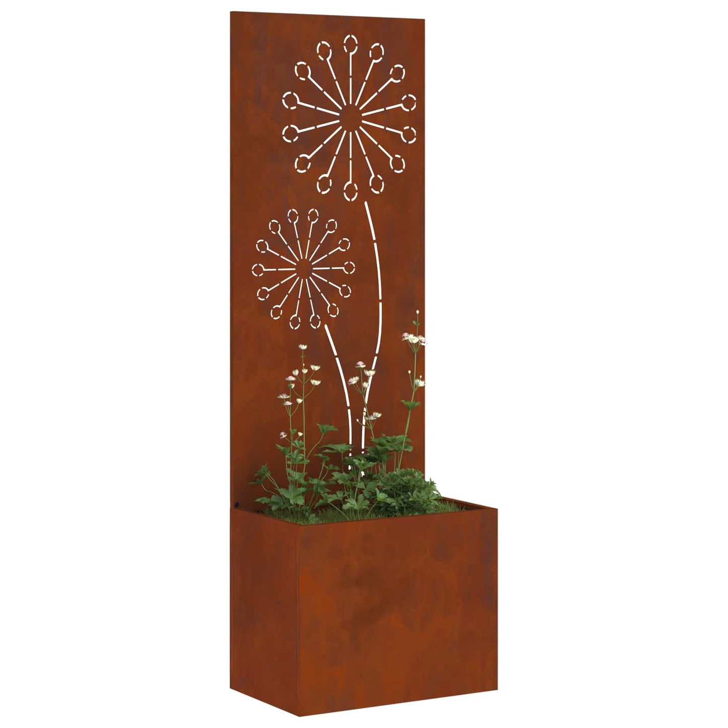 Garden Privacy Screen Rusty 50 x 32 x 150 cm Weathering steel