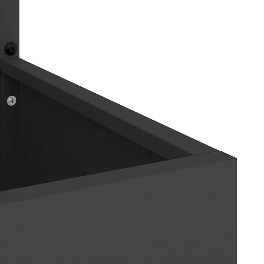 Garden Privacy Screen Black 50 x 150 cm Cold-rolled steel