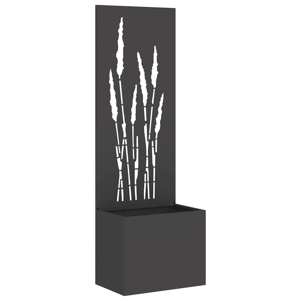 Garden Privacy Screen Black 50 x 150 cm Cold-rolled steel