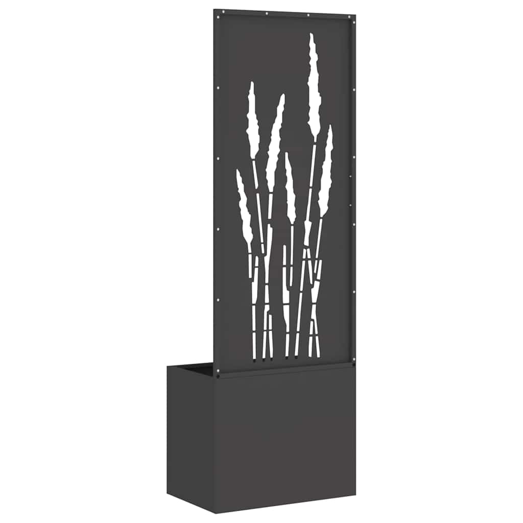 Garden Privacy Screen Black 50 x 150 cm Cold-rolled steel