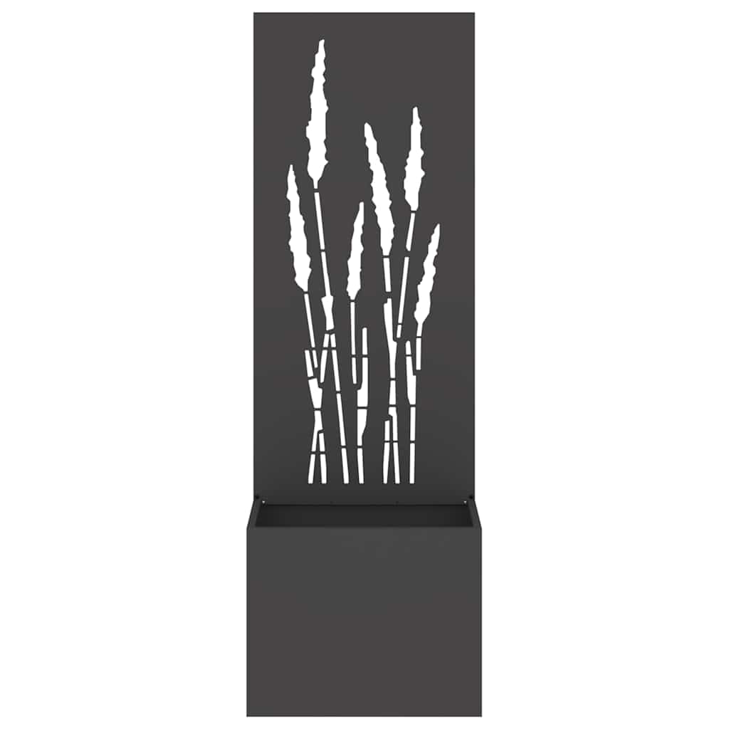 Garden Privacy Screen Black 50 x 150 cm Cold-rolled steel