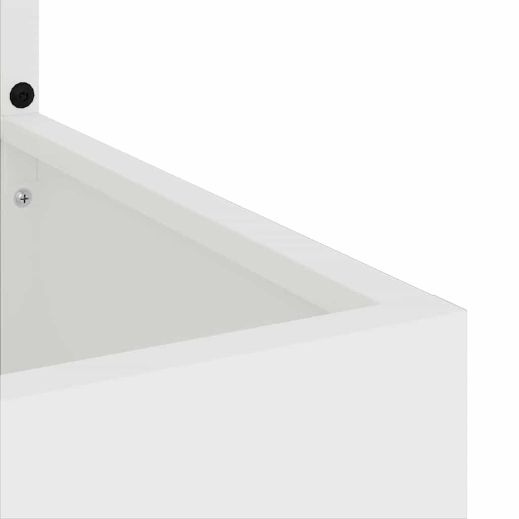 Garden Privacy Screen White 50 x 150 cm Cold-rolled steel