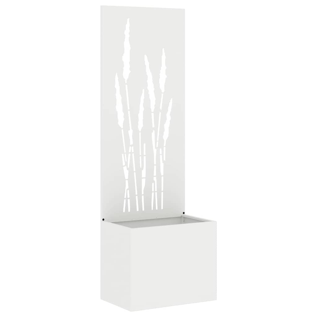 Garden Privacy Screen White 50 x 150 cm Cold-rolled steel