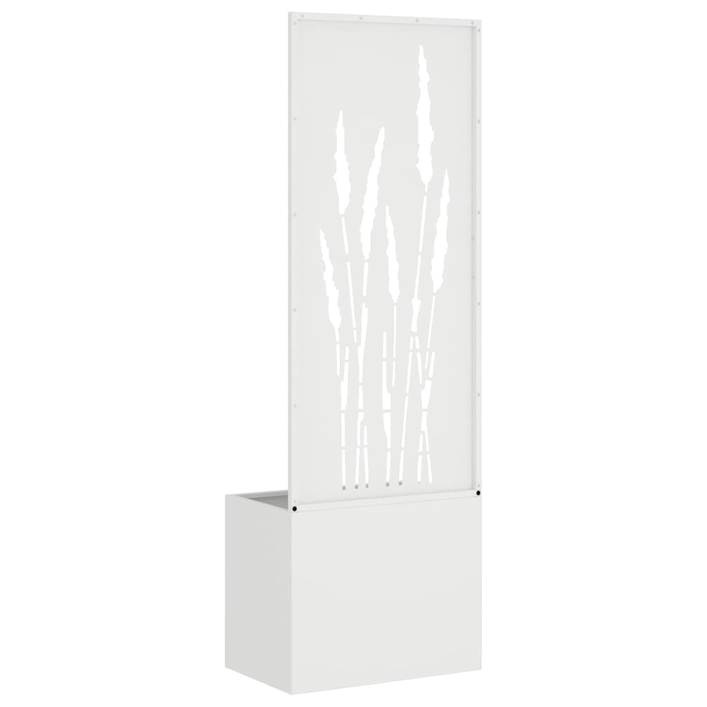 Garden Privacy Screen White 50 x 150 cm Cold-rolled steel