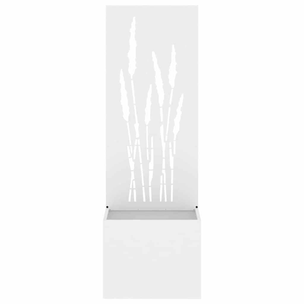 Garden Privacy Screen White 50 x 150 cm Cold-rolled steel
