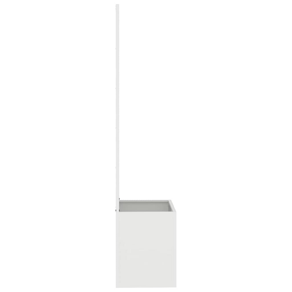 Garden Privacy Screen White 50 x 150 cm Cold-rolled steel
