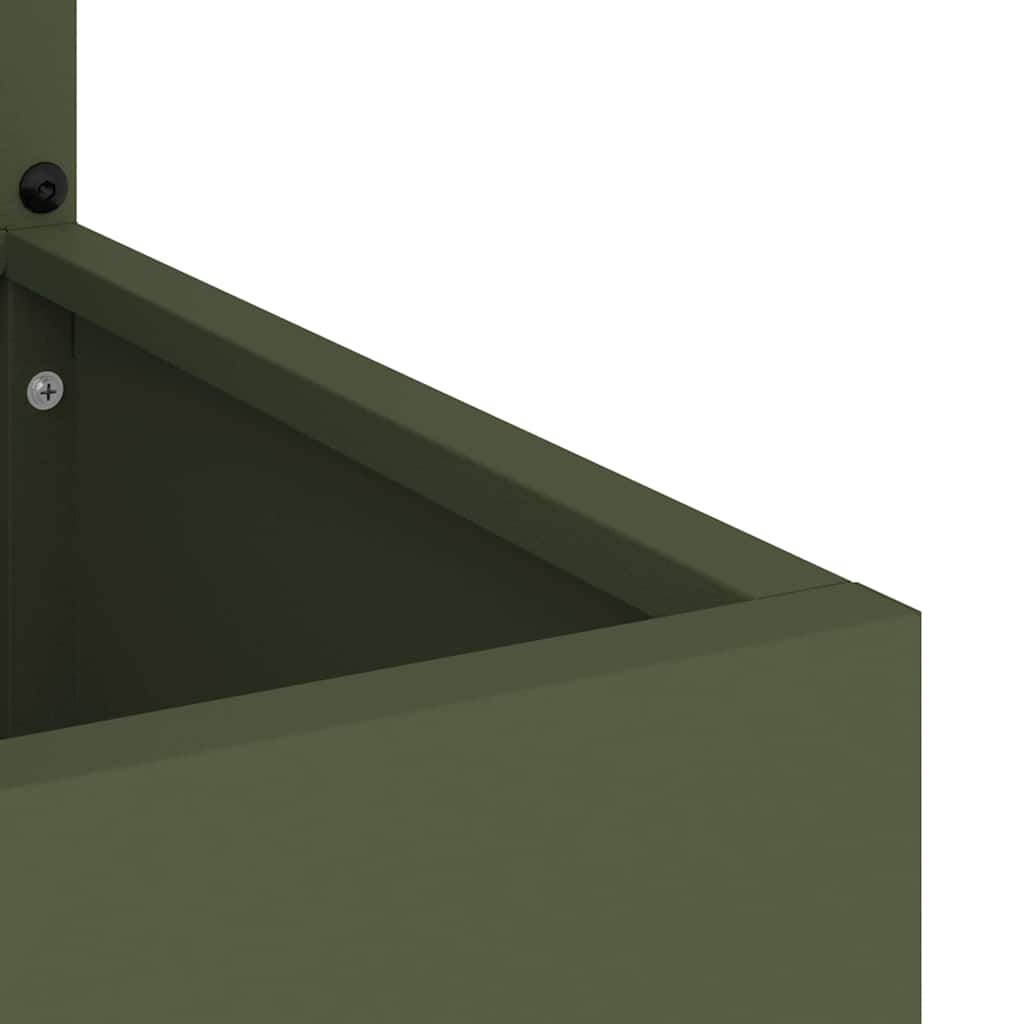 Garden Privacy Screen Olive green 50 x 150 cm Cold-rolled steel