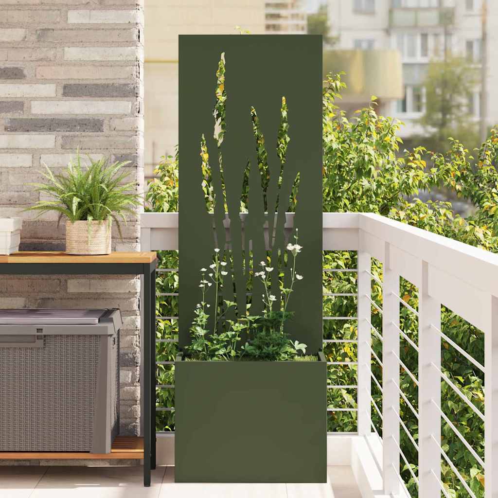 Garden Privacy Screen Olive green 50 x 150 cm Cold-rolled steel