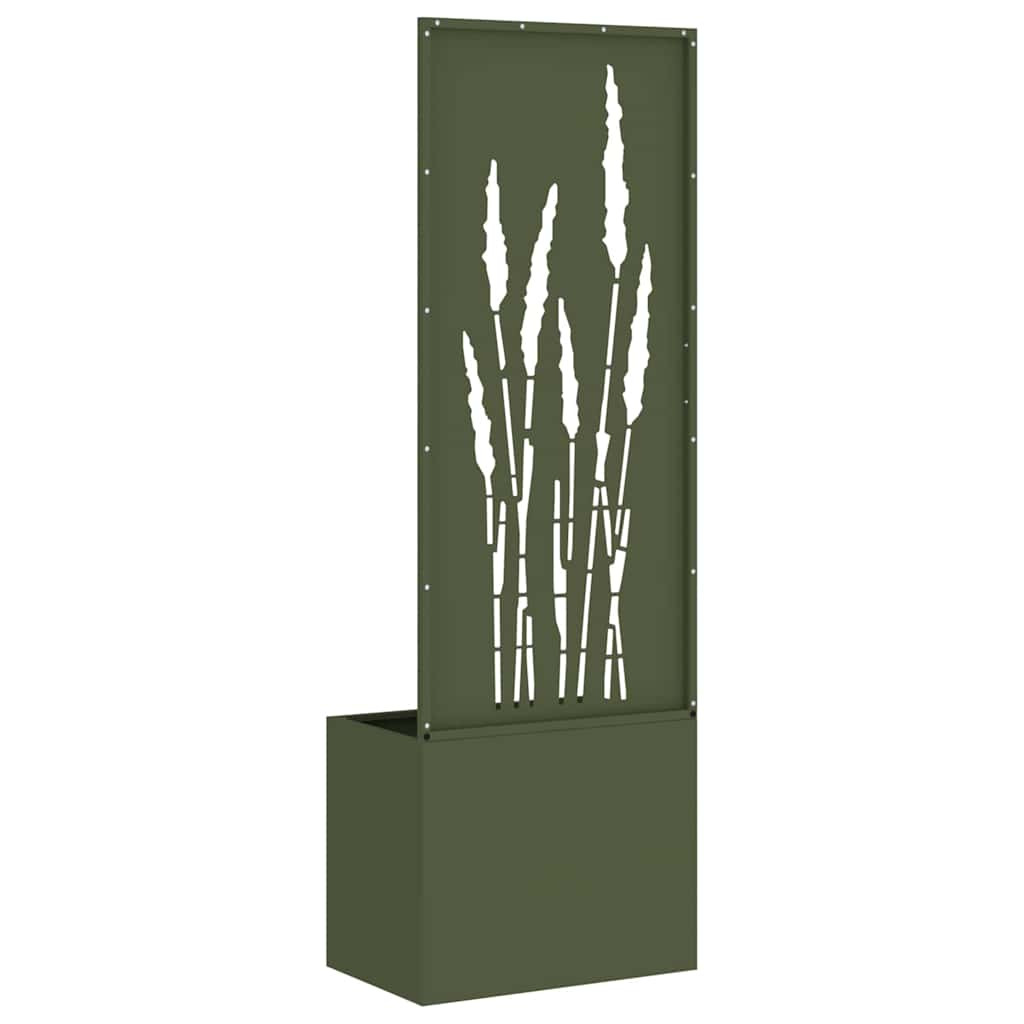 Garden Privacy Screen Olive green 50 x 150 cm Cold-rolled steel