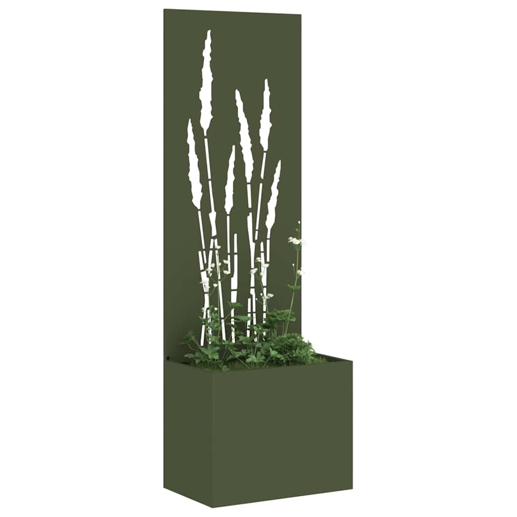 Garden Privacy Screen Olive green 50 x 150 cm Cold-rolled steel