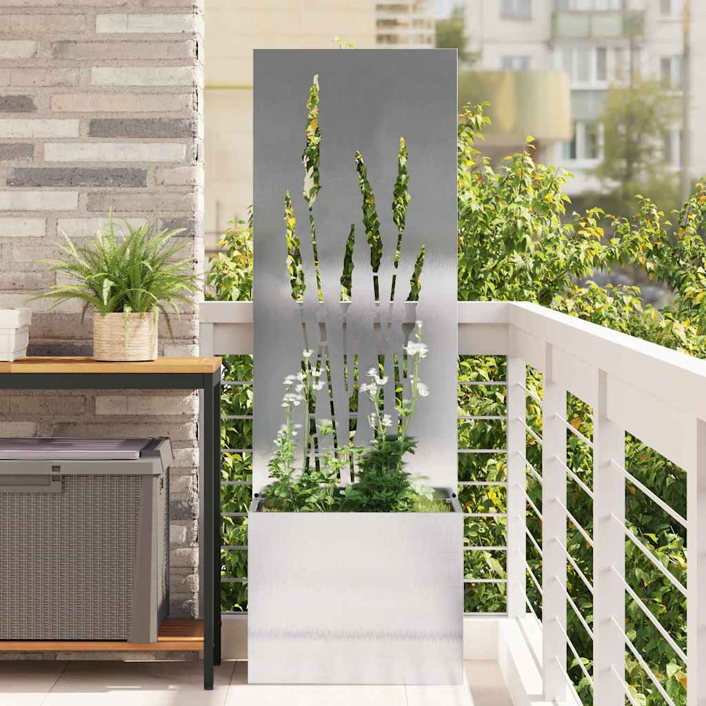Garden Privacy Screen Sliver 50 x 150 cm Stainless steel