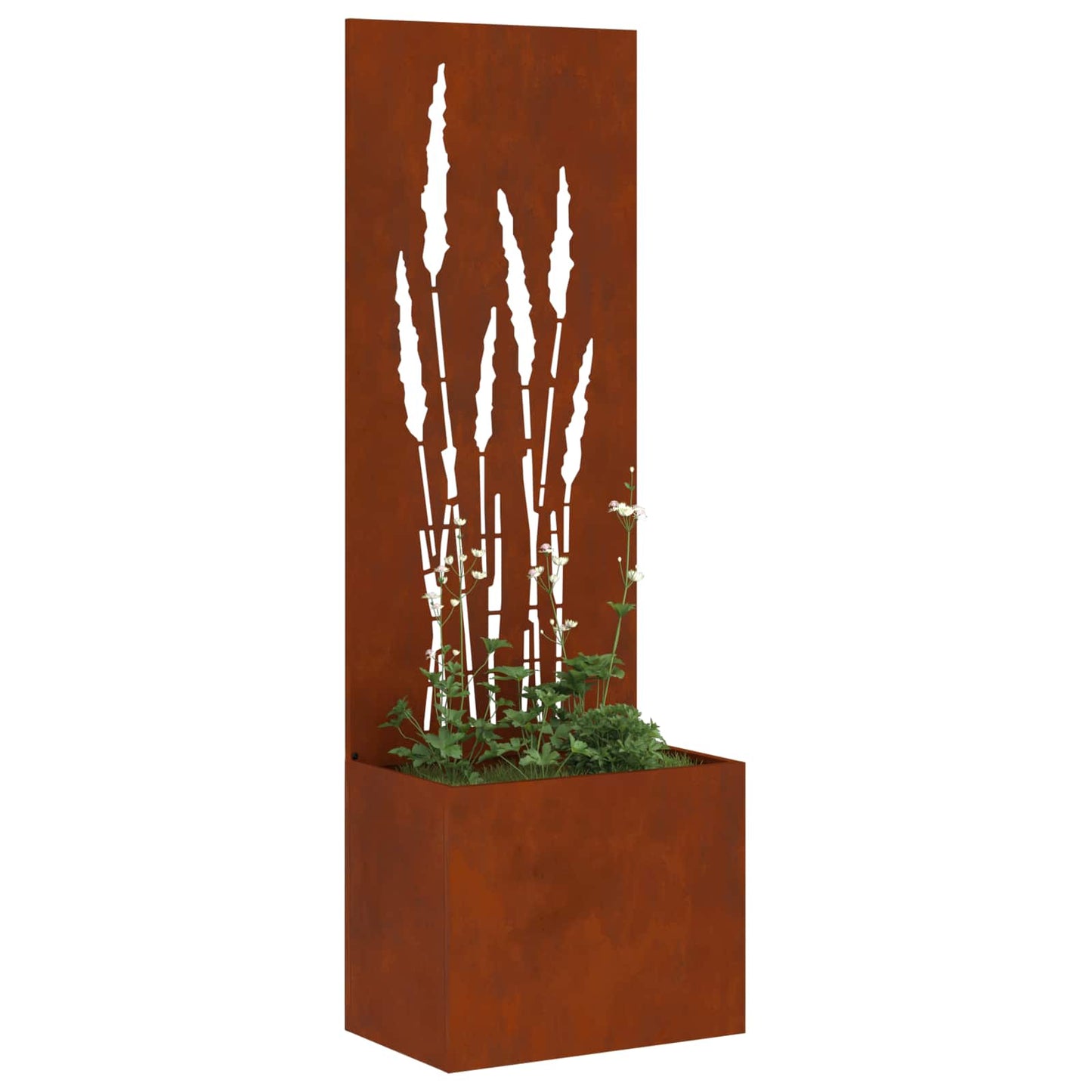 Garden Privacy Screen Rusty 50 x 32 x 150 cm Weathering steel