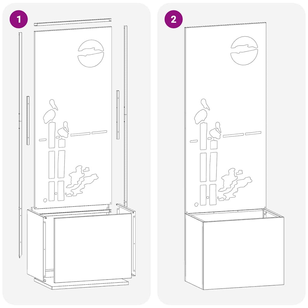 Garden Privacy Screen Sliver 50 x 150 cm Stainless steel