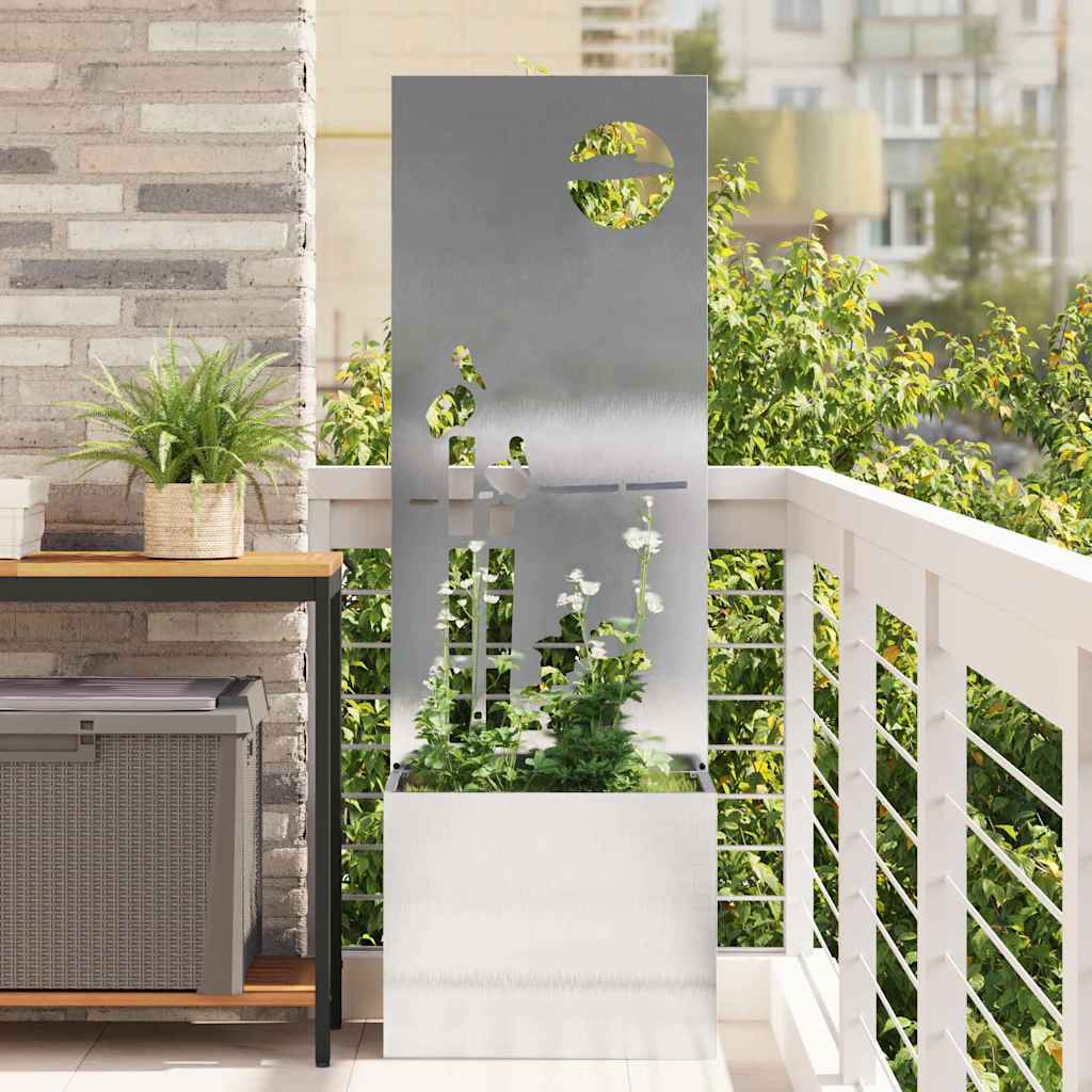 Garden Privacy Screen Sliver 50 x 150 cm Stainless steel