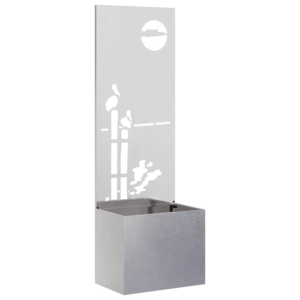 Garden Privacy Screen Sliver 50 x 150 cm Stainless steel