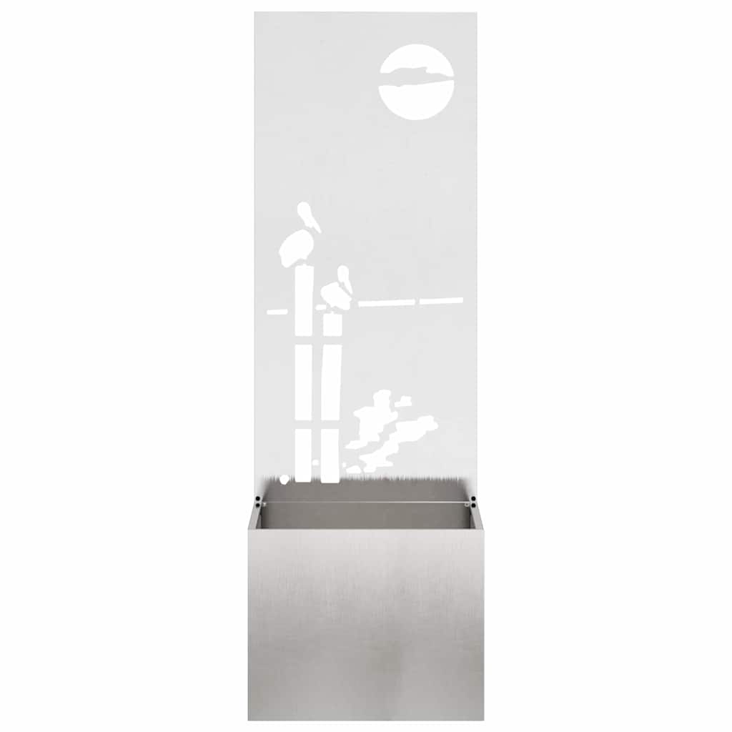 Garden Privacy Screen Sliver 50 x 150 cm Stainless steel