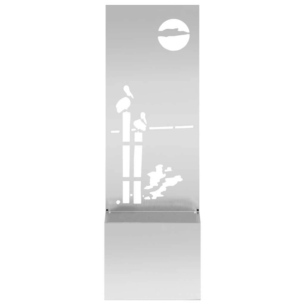Garden Privacy Screen Silver 50 x 32 x 150 cm Galvanised steel
