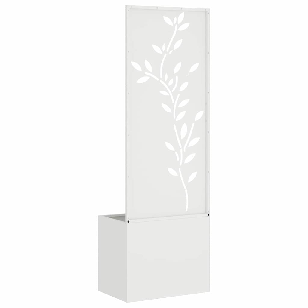 Garden Privacy Screen White 50 x 150 cm Cold-rolled steel