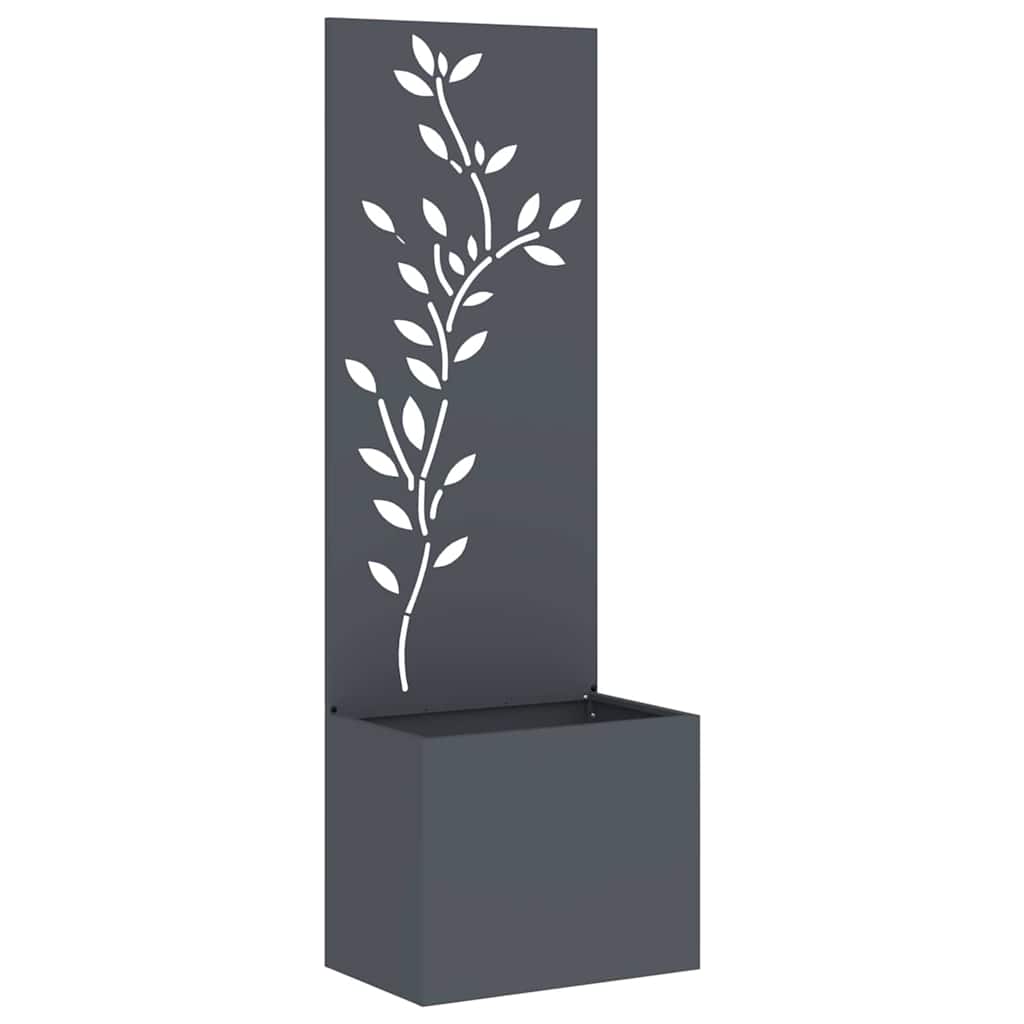 Garden Privacy Screen Floral Anthracite 50 x 32 x 150 cm