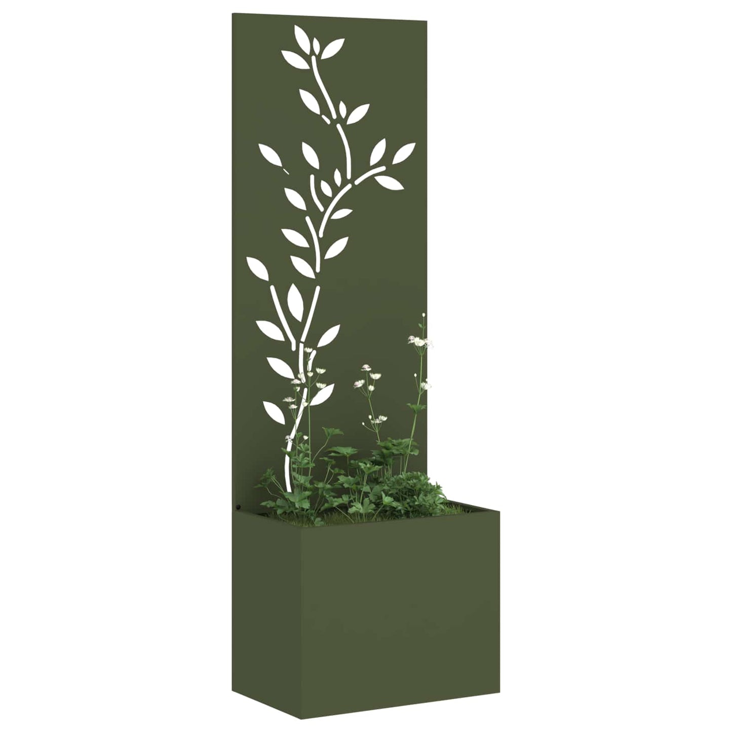 Garden Privacy Screen Olive green 50 x 150 cm Cold-rolled steel